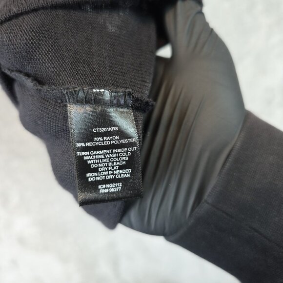 Sanctuary One Shoulder Knit Top Women's Size XL Black Strap Rayon Blend Casual - Picture 6 of 8